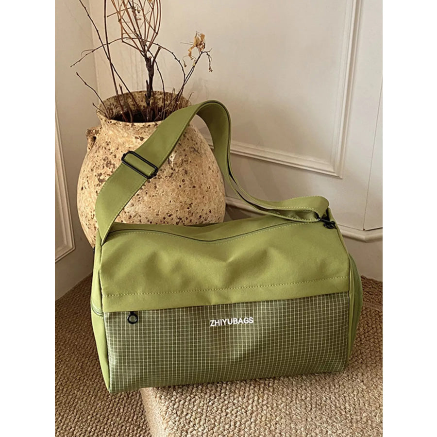 Plaid Oxford Cloth Travel Bag Apparel and Accessories