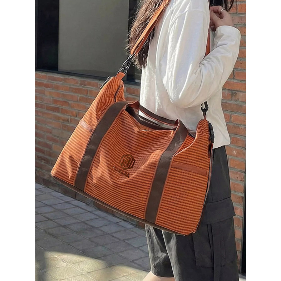 Plaid Oxford Cloth Travel Bag Apparel and Accessories