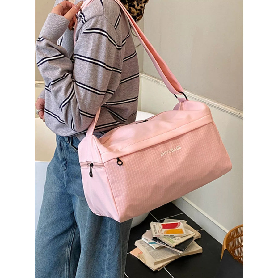 Plaid Oxford Cloth Travel Bag Apparel and Accessories