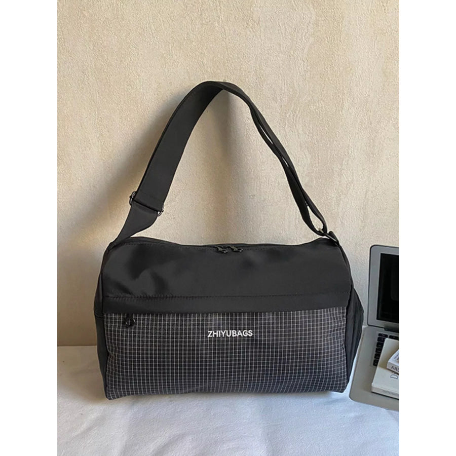 Plaid Oxford Cloth Travel Bag Apparel and Accessories