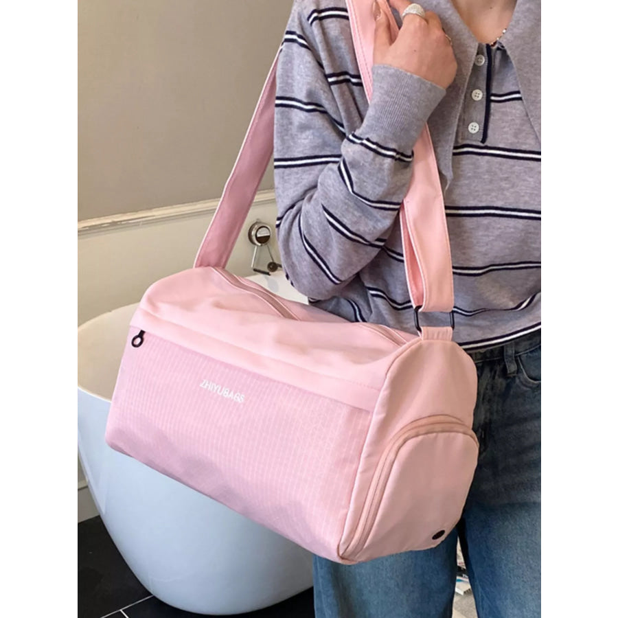 Plaid Oxford Cloth Travel Bag Pink / onesize Apparel and Accessories