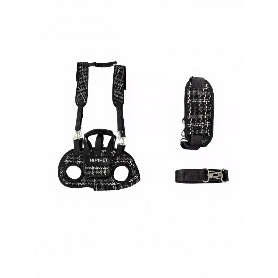 Plaid Pet Collar Harness and Leash Set Apparel and Accessories