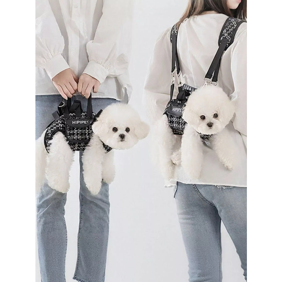 Plaid Pet Collar Harness and Leash Set Apparel and Accessories