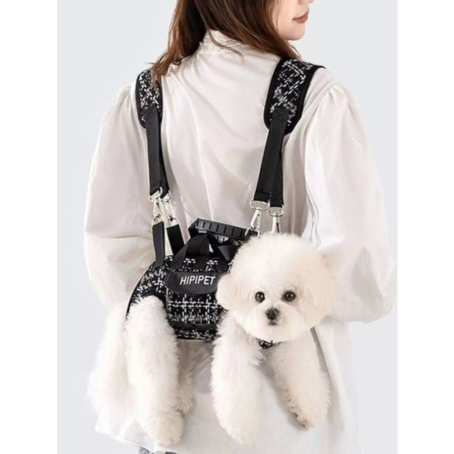 Plaid Pet Collar Harness and Leash Set Apparel and Accessories