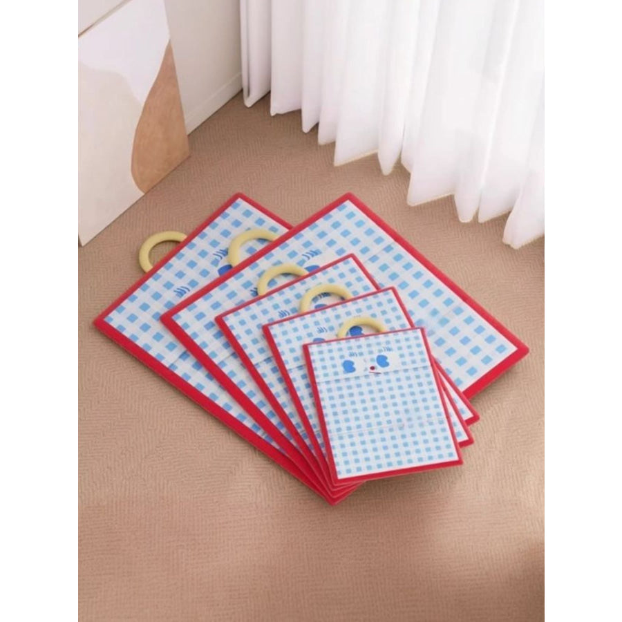 Plaid Pet Mat with Handle Blue/Red / S Apparel and Accessories