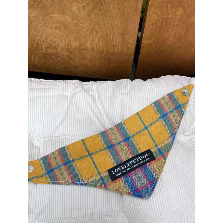 Plaid Pet Scarf Apparel and Accessories