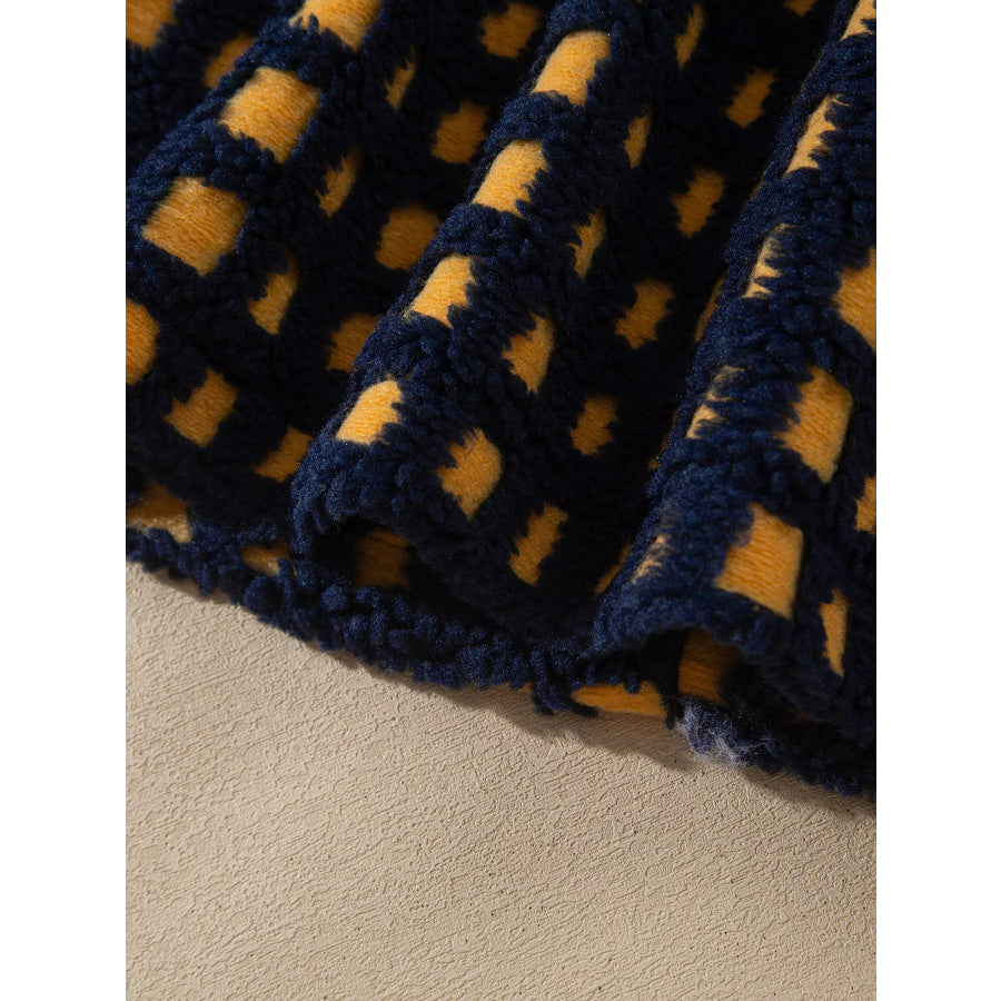 Plaid Sherpa Fleece Zip Up Jacket Apparel and Accessories