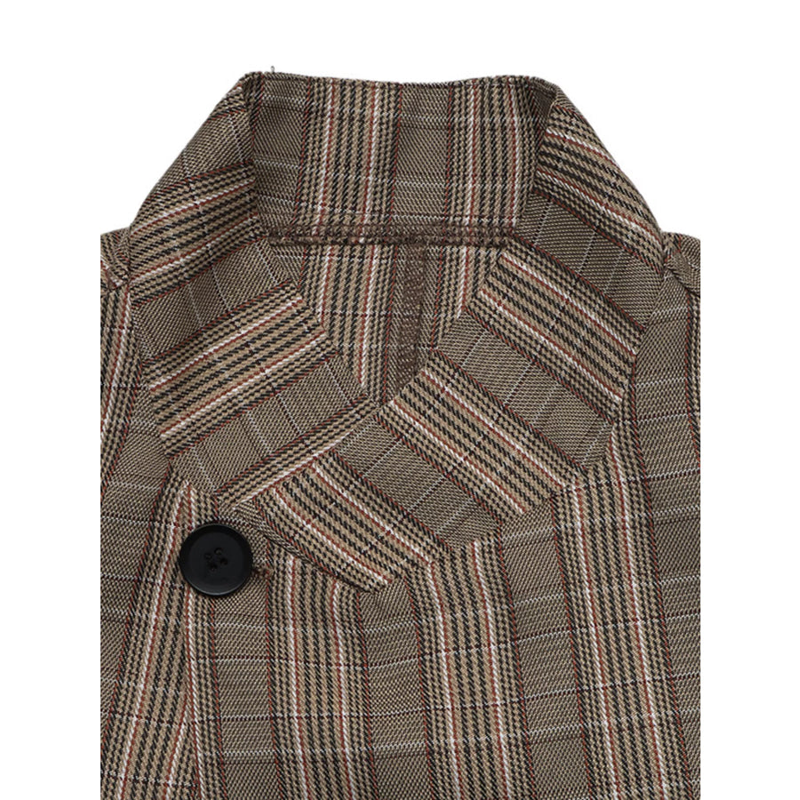 Plaid Single-Button Blazer Apparel and Accessories