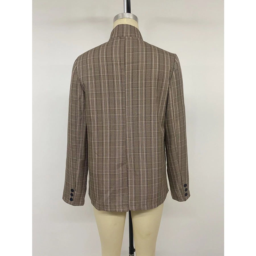 Plaid Single-Button Blazer Apparel and Accessories