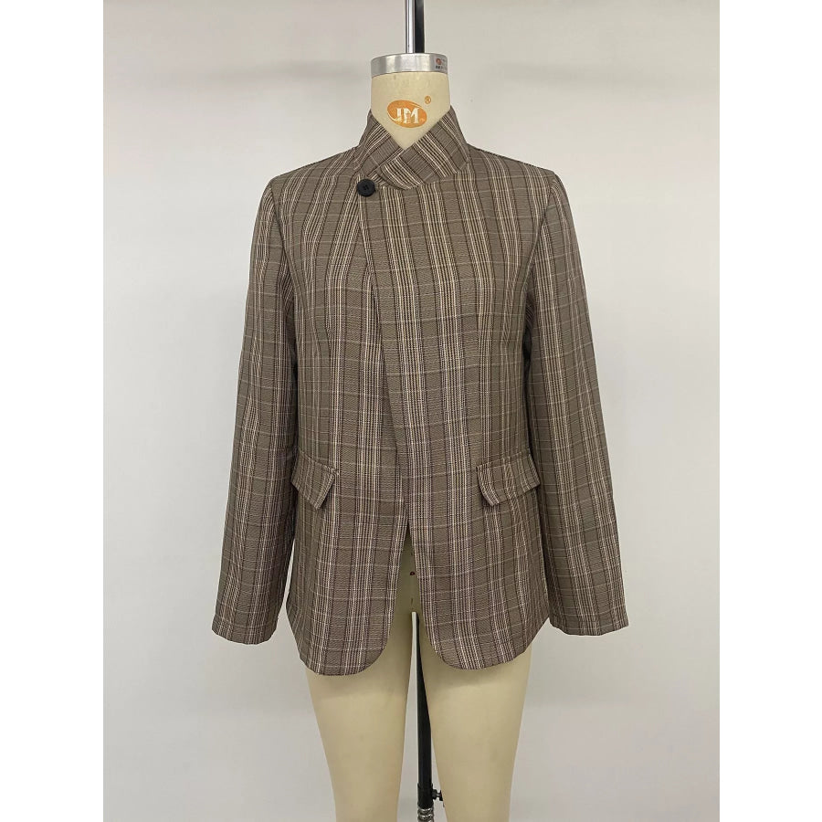 Plaid Single-Button Blazer Apparel and Accessories