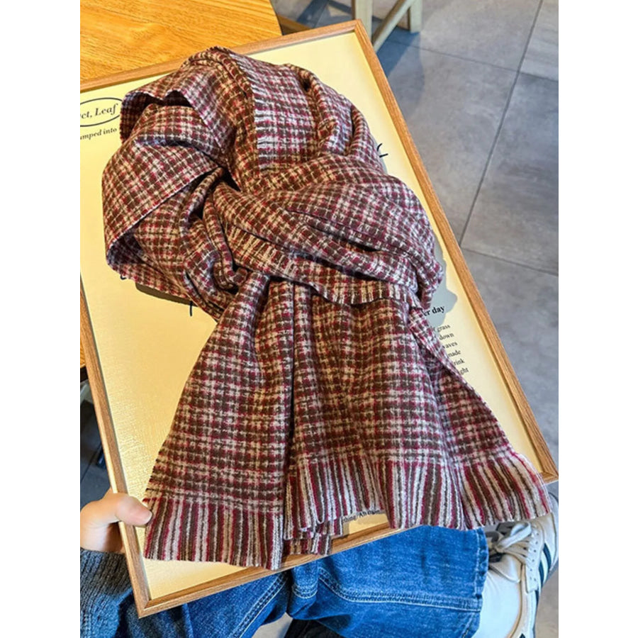 Plaid Warm Scarf Apparel and Accessories