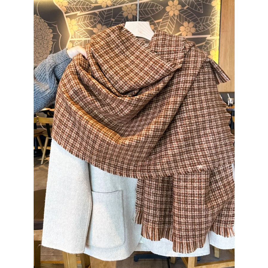 Plaid Warm Scarf Apparel and Accessories