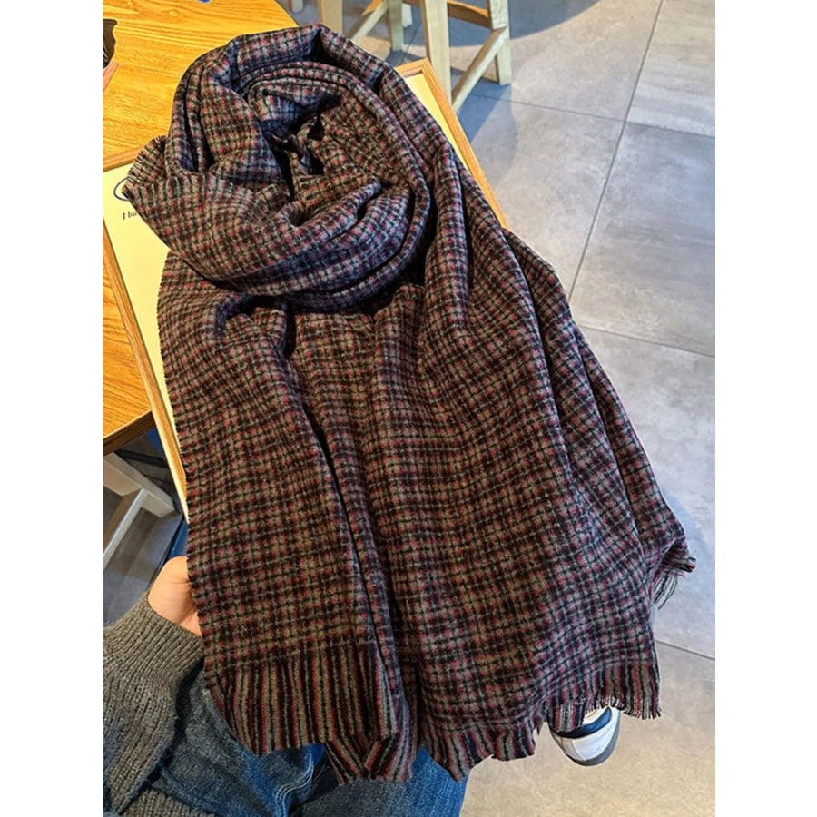 Plaid Warm Scarf Apparel and Accessories