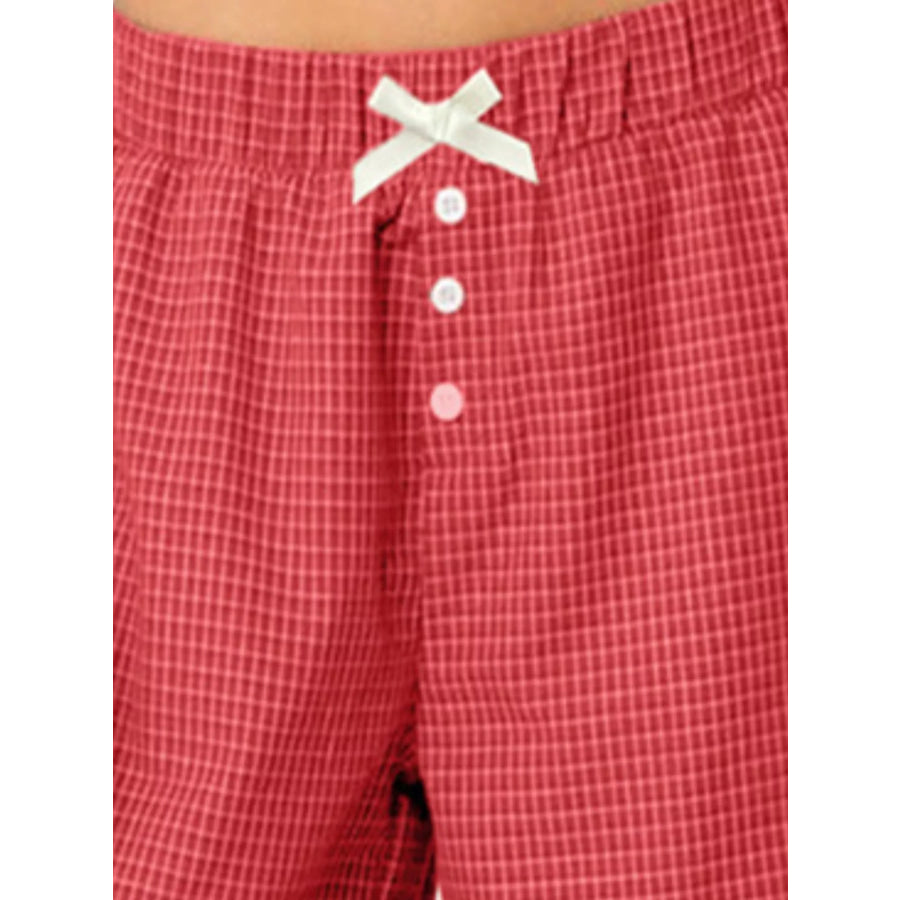 Plaid Wide-Leg Pants Apparel and Accessories