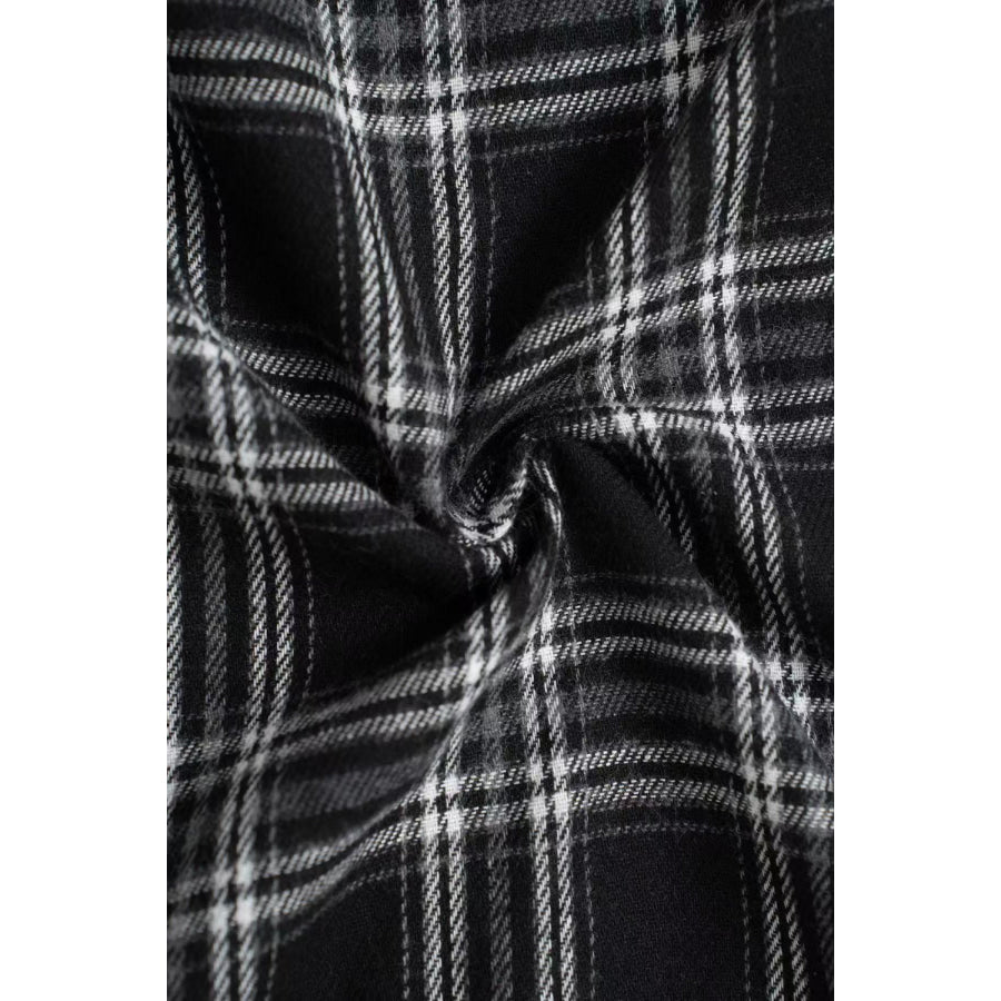 Plaid Wide Leg Pants Apparel and Accessories