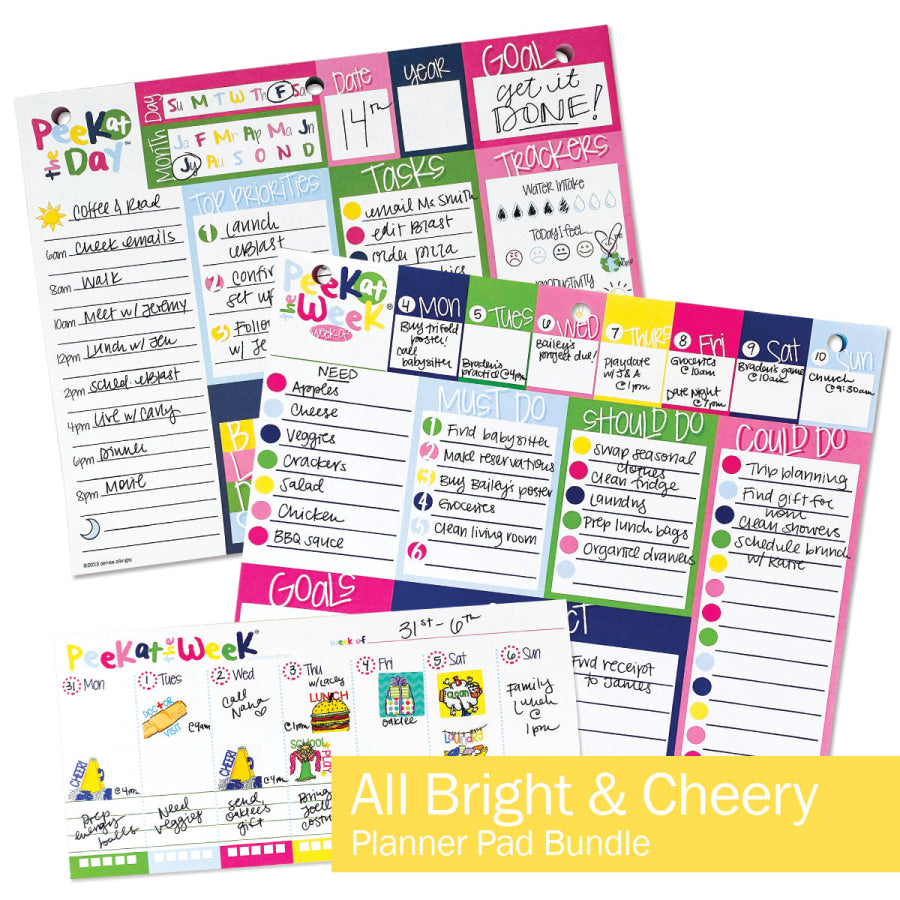 Plan Your Way Bundle | Daily &amp; Weekly Planner Pads Bright Pads