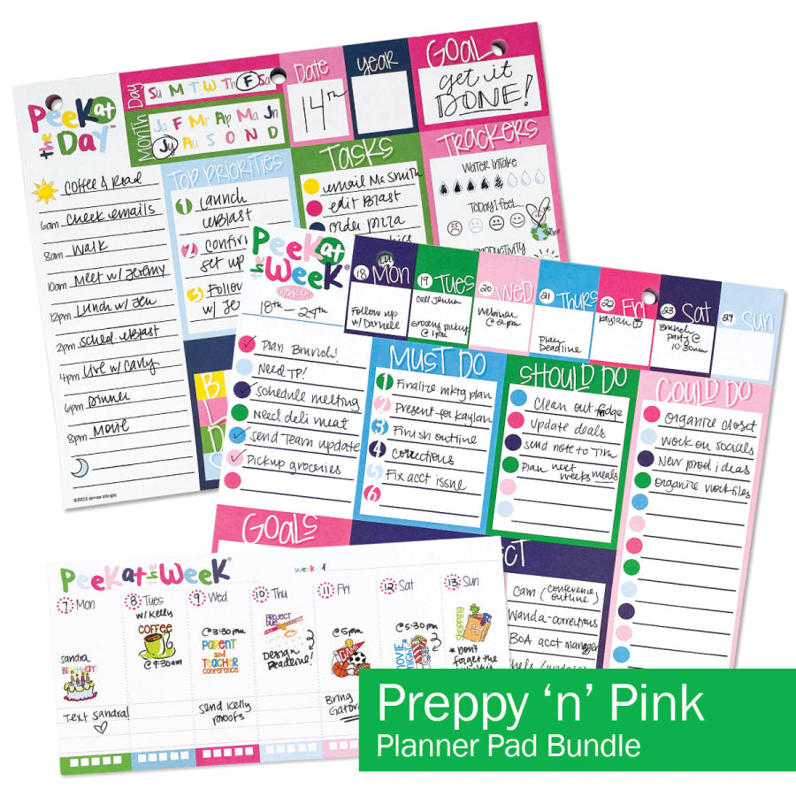 Plan Your Way Bundle | Daily &amp; Weekly Planner Pads Preppy Pads