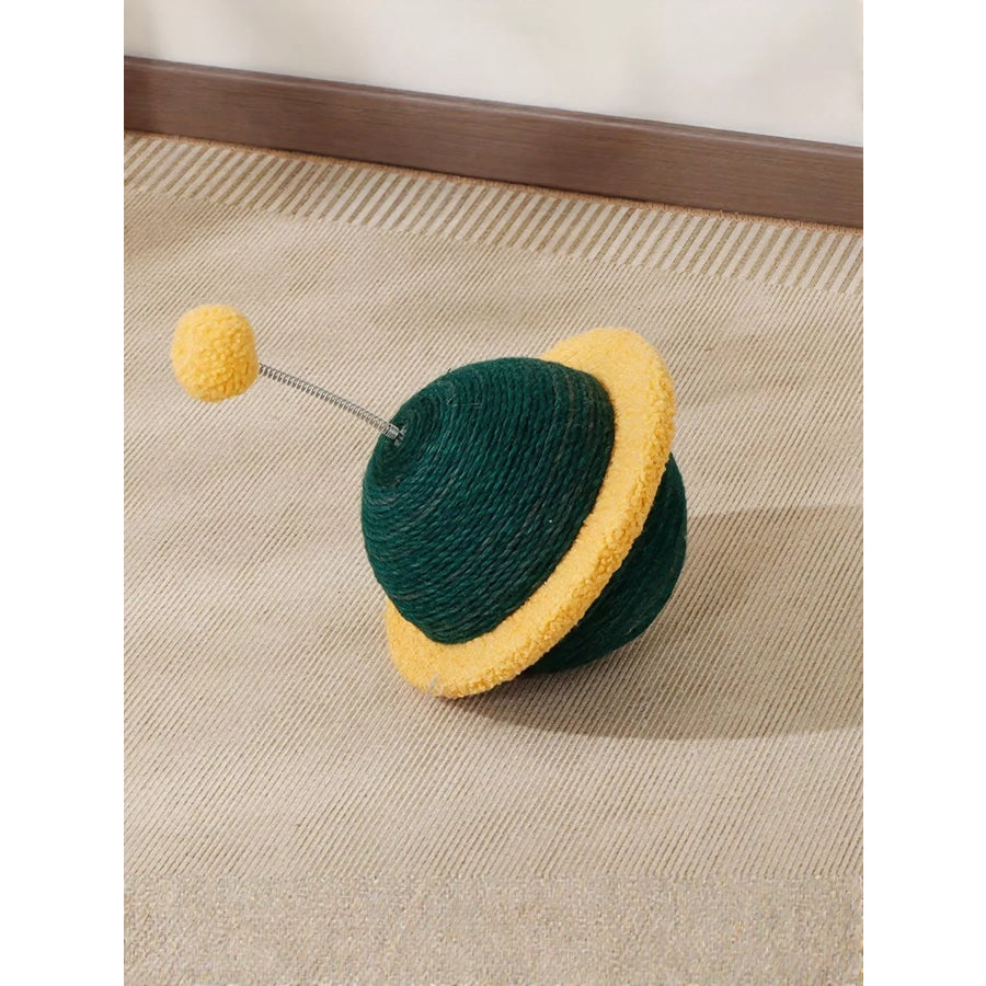 Planet-Shaped Interactive Cat Toy with Sisal Scratching Surface Black Forest / One Size Apparel and Accessories