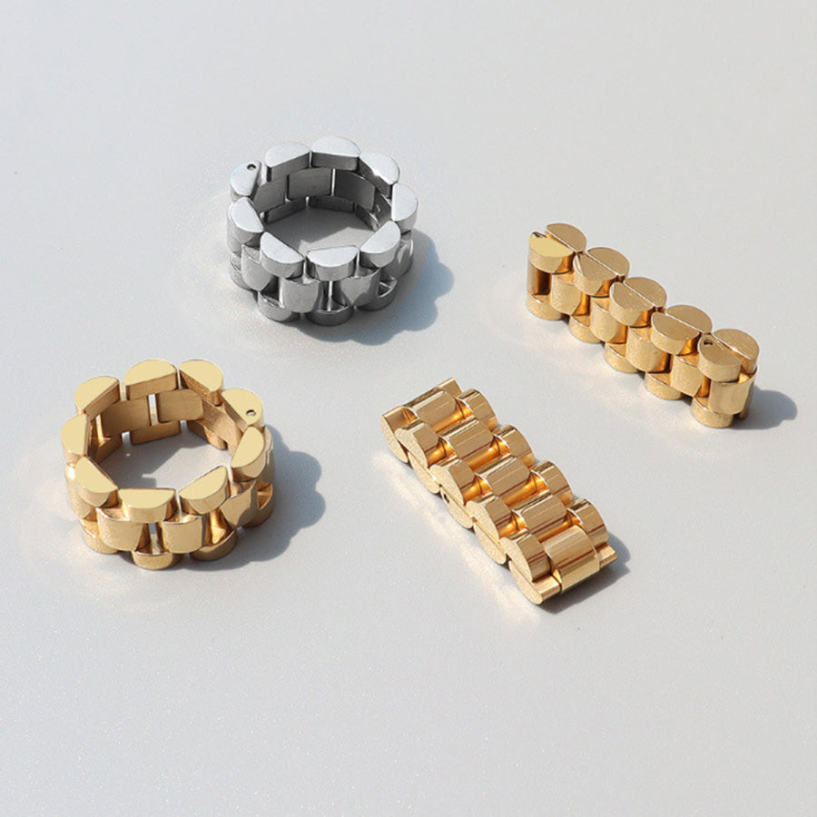 Plated Titanium Steel Ring Apparel and Accessories