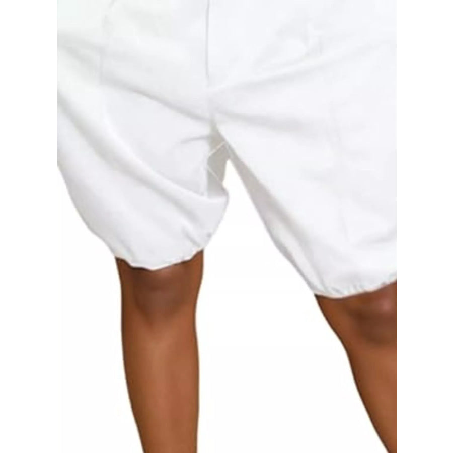 Pleated Detail High Waist Shorts Apparel and Accessories