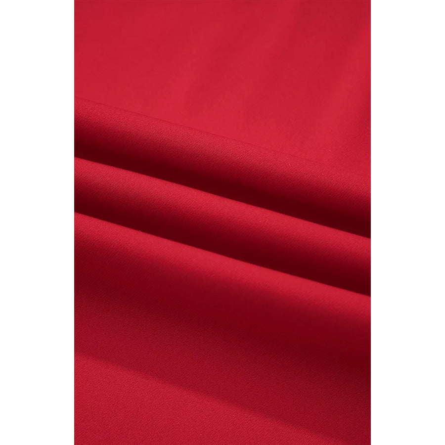 Pleated Detail Pull On High Elastic Waist Loose Straight Pants Apparel and Accessories