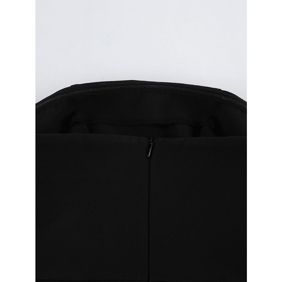 Pleated Detail Tube Mini Dress Apparel and Accessories