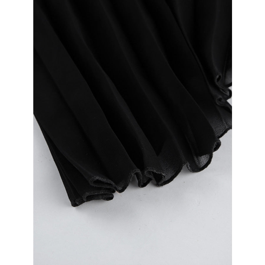 Pleated Detail Tube Mini Dress Apparel and Accessories