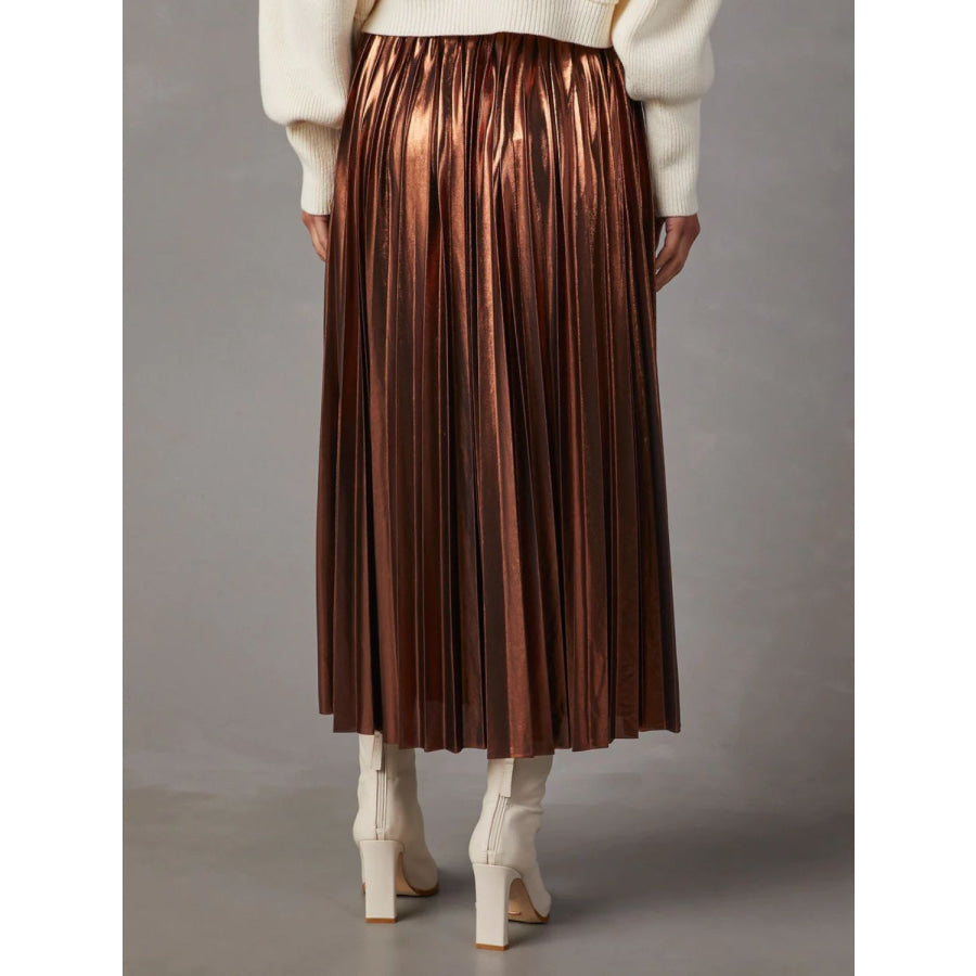 Pleated Midi Skirt Apparel and Accessories