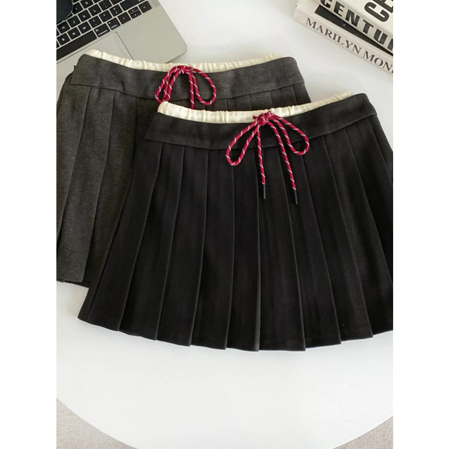 Pleated Mini Skirt Black / S Apparel and Accessories