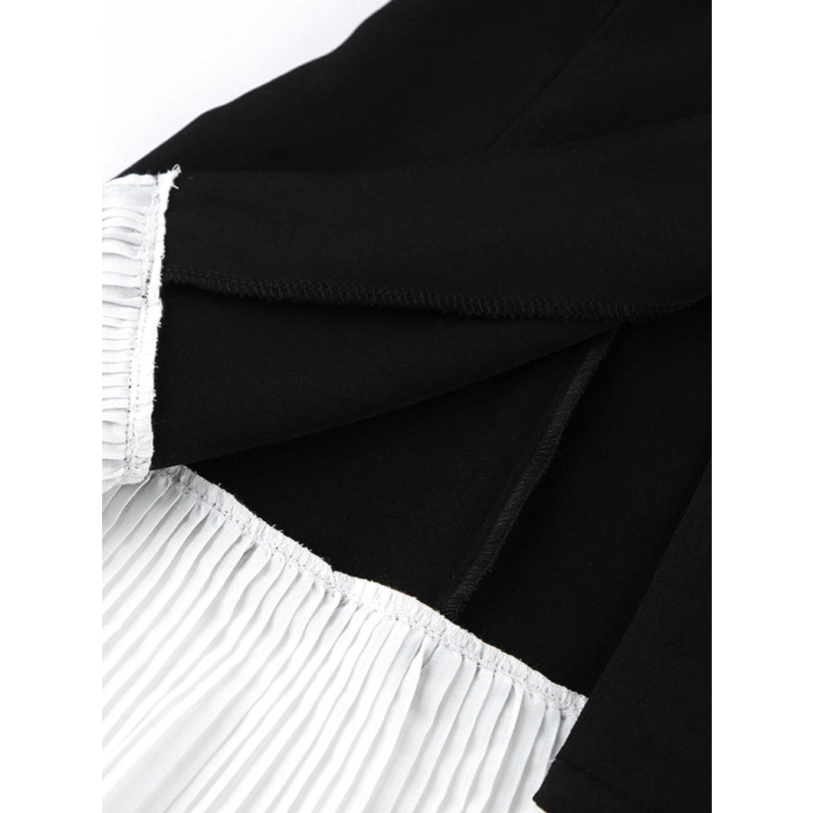 Pleated One Button Blazer Dress Apparel and Accessories