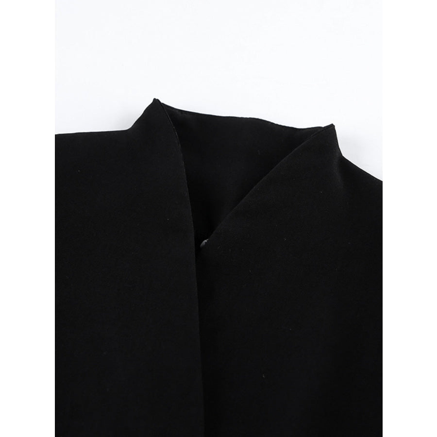 Pleated One Button Blazer Dress Apparel and Accessories