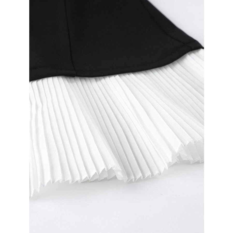Pleated One Button Blazer Dress Apparel and Accessories