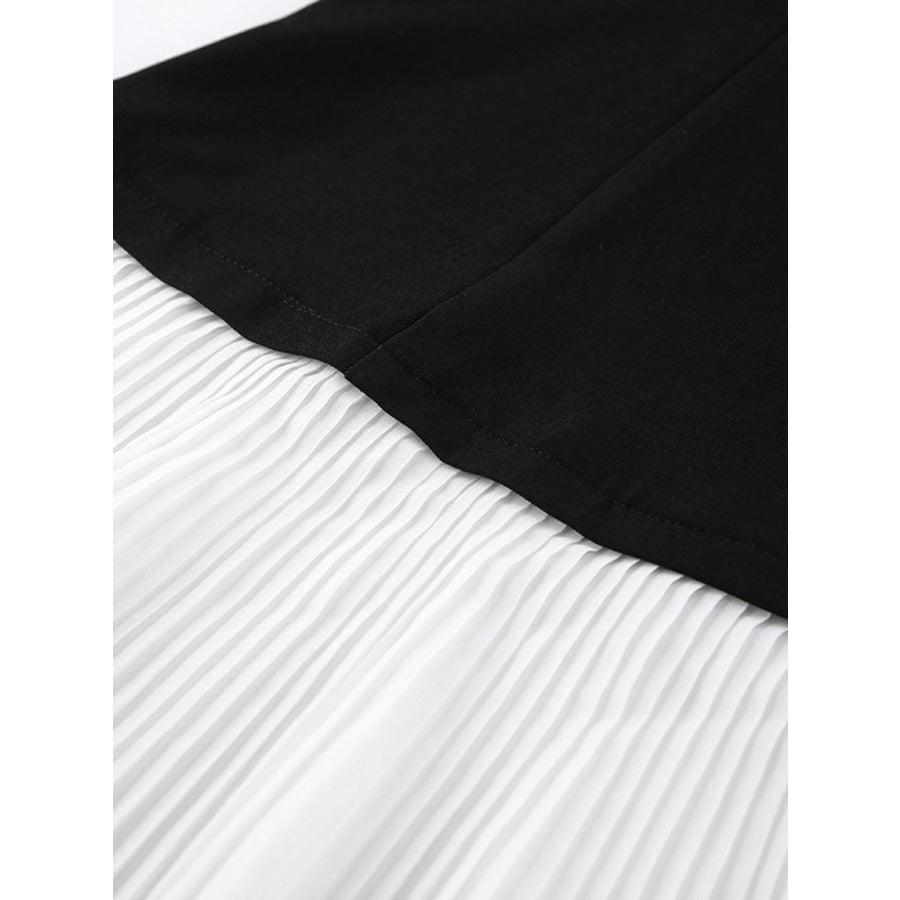 Pleated One Button Blazer Dress Apparel and Accessories