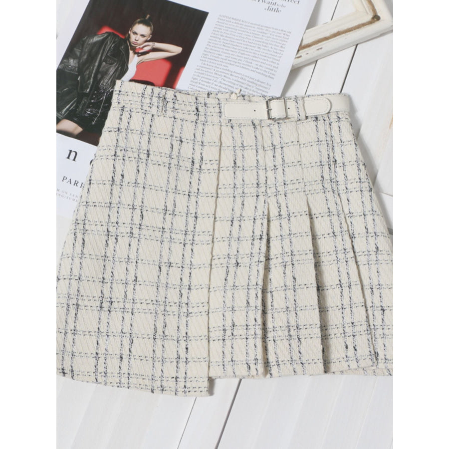 Pleated Plaid Mini Skirt Apparel and Accessories