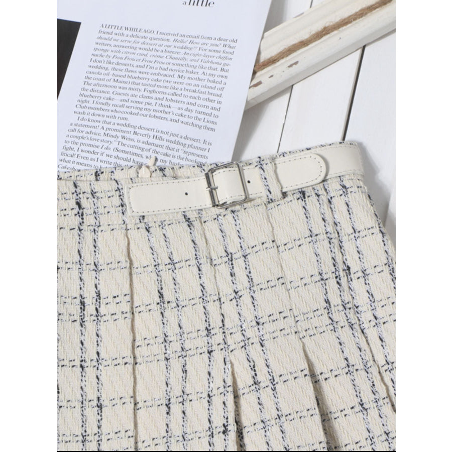 Pleated Plaid Mini Skirt Apparel and Accessories