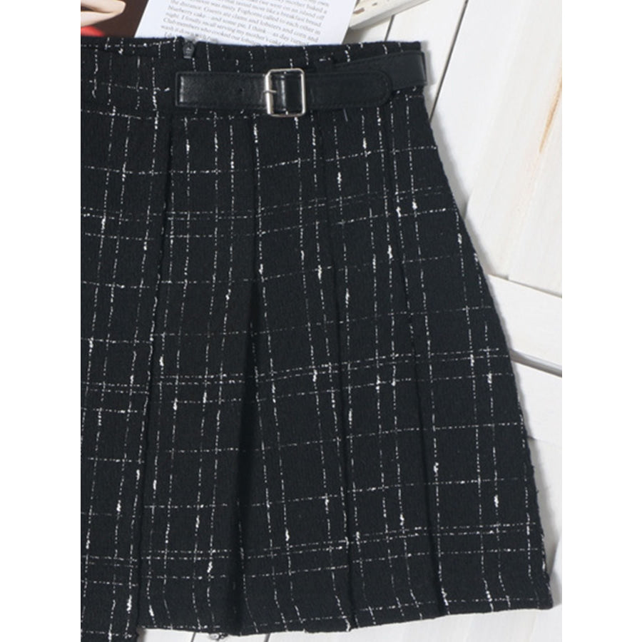 Pleated Plaid Mini Skirt Apparel and Accessories