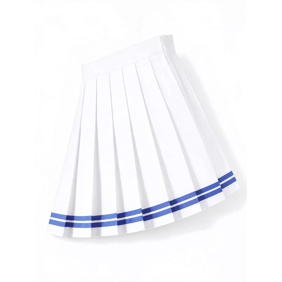 Pleated Striped Skirt Apparel and Accessories