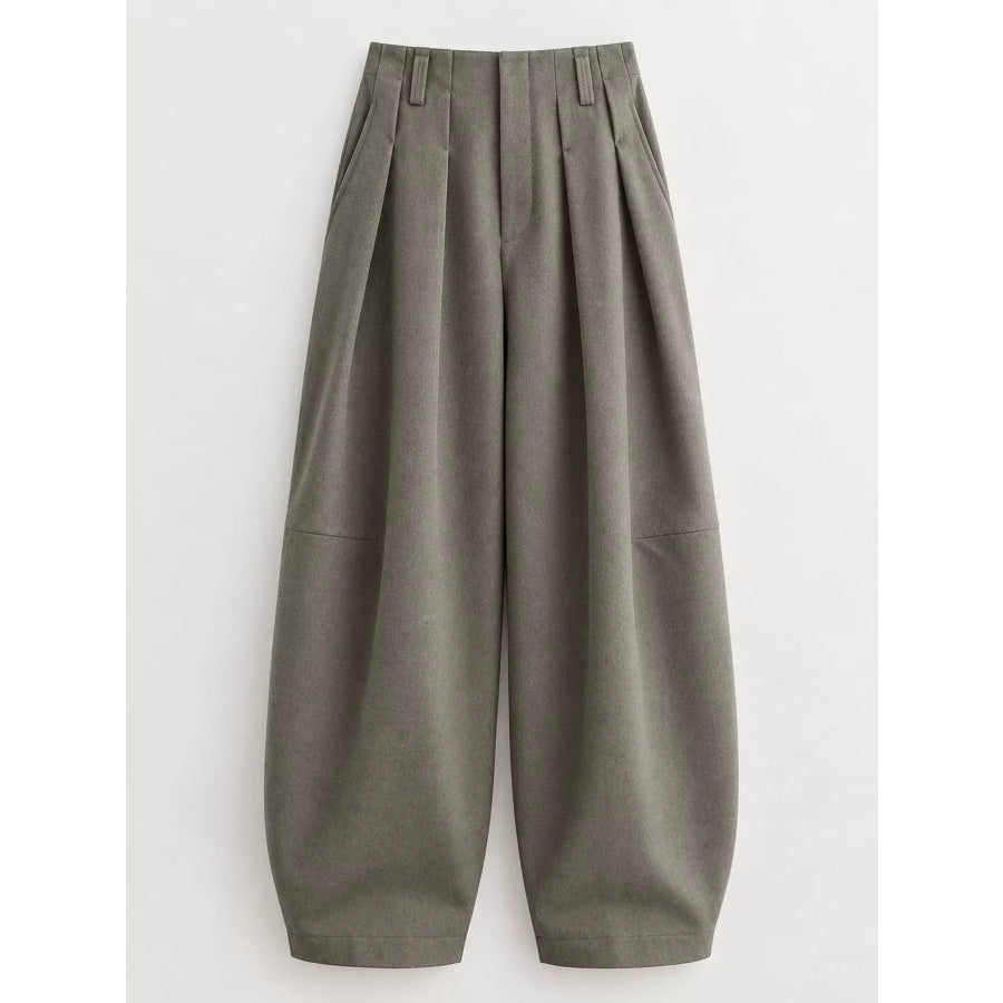 Pleated Wide-Leg Pants Apparel and Accessories