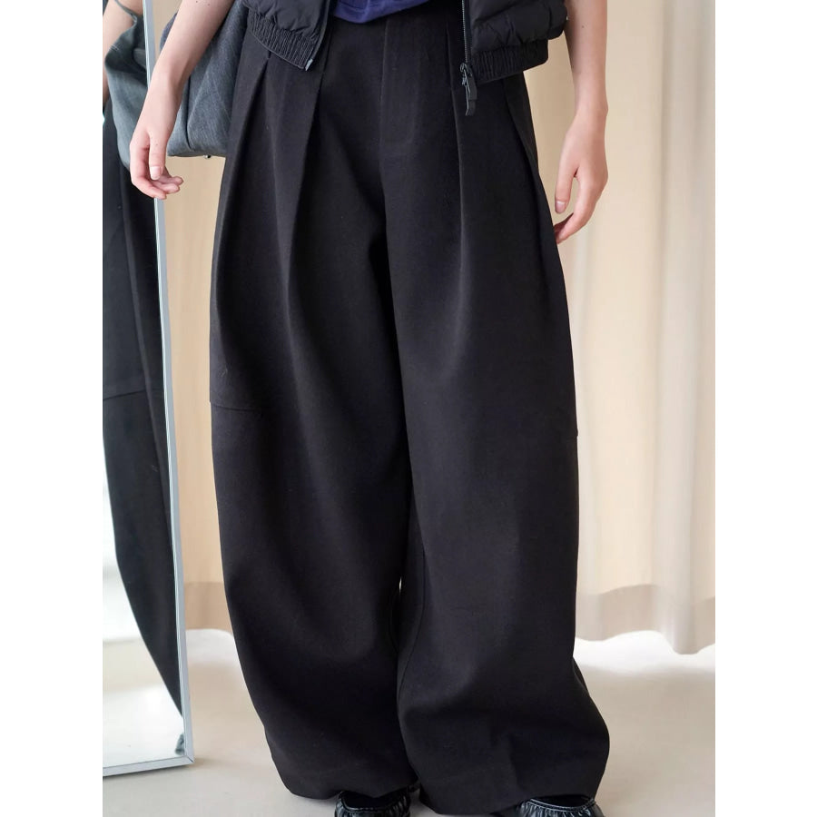 Pleated Wide-Leg Pants Apparel and Accessories