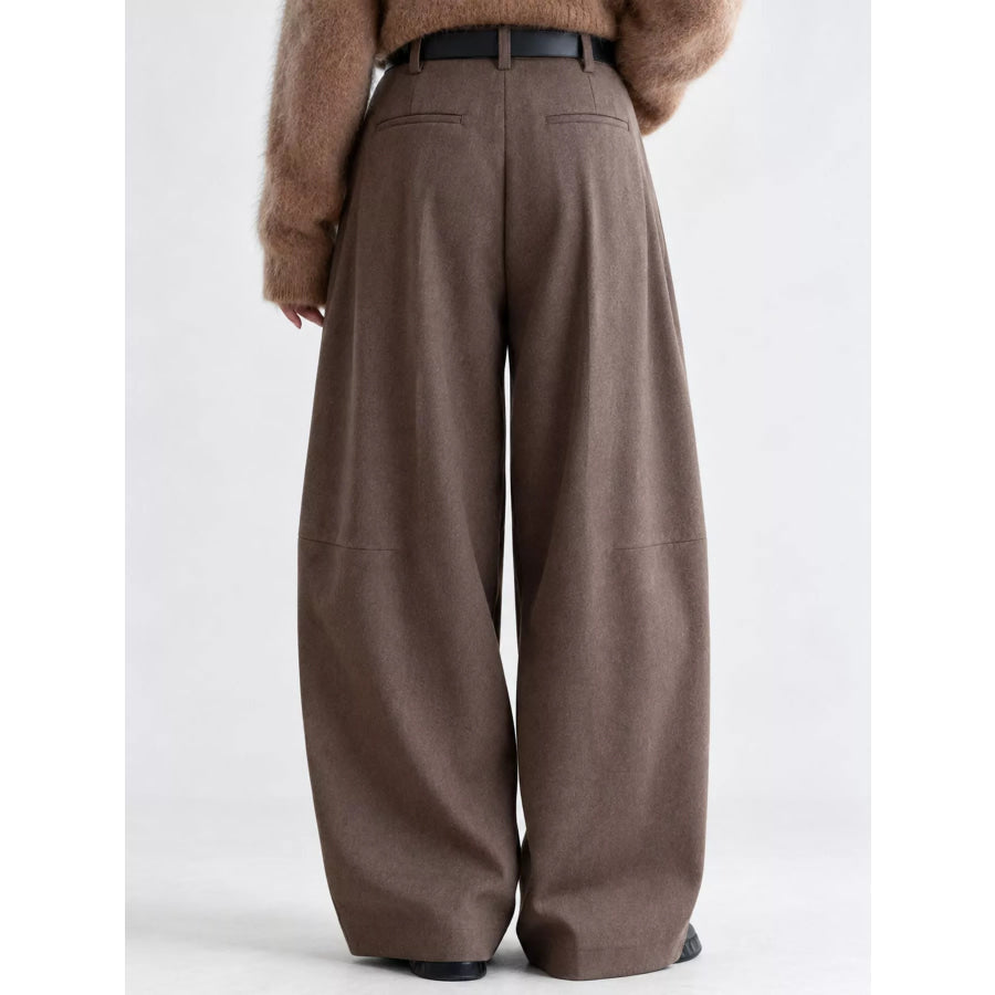 Pleated Wide-Leg Pants Apparel and Accessories