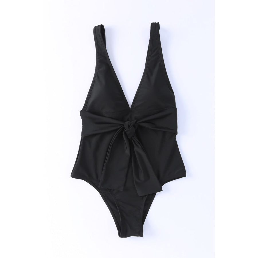 Plunge Wide Strap One-Piece Swimwear Apparel and Accessories