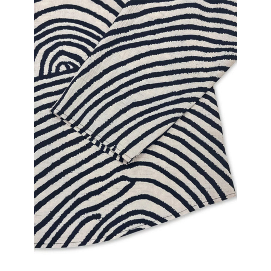 Plus Size Abstract Zebra Print Button-Down Shirt Apparel and Accessories