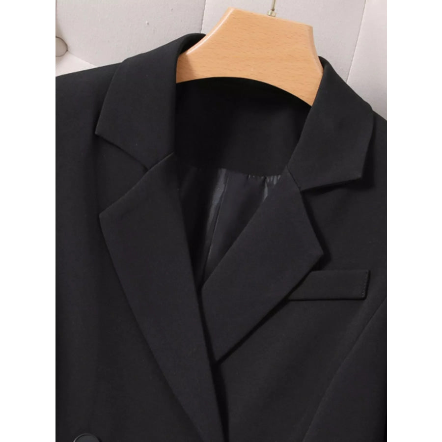 Plus Size Asymmetrical Pleated Blazer Dress Apparel and Accessories