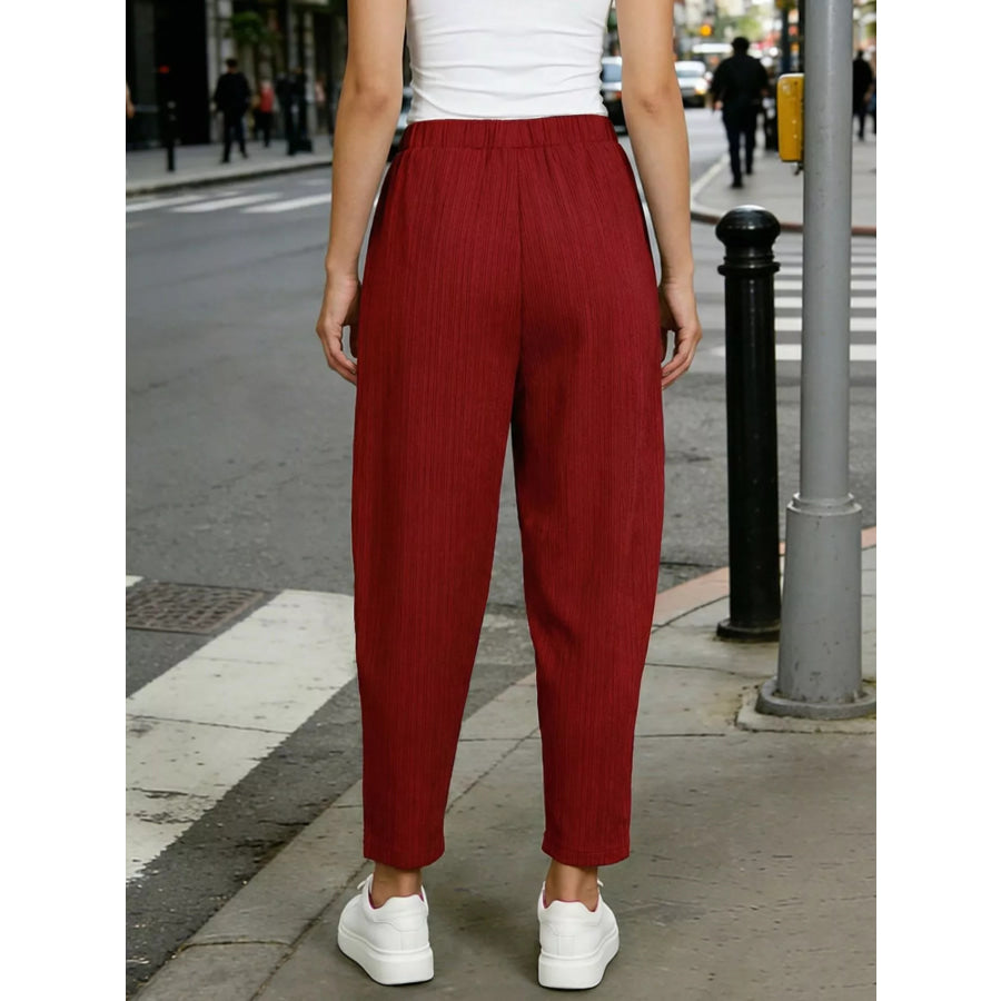 Plus Size Casual Elastic Waist Harem Pants Apparel and Accessories