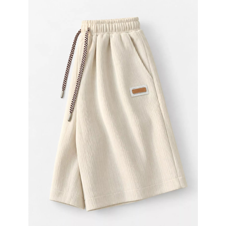 Plus Size Checkerboard Drawstring Casual Shorts Apparel and Accessories