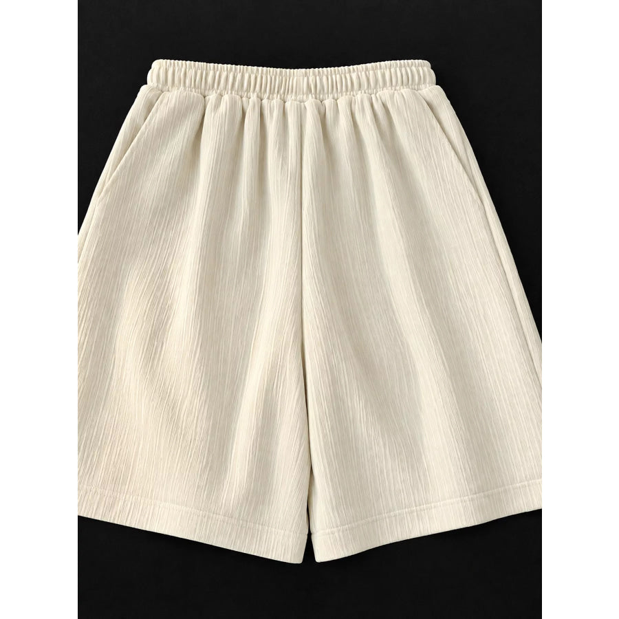 Plus Size Checkerboard Drawstring Casual Shorts Apparel and Accessories
