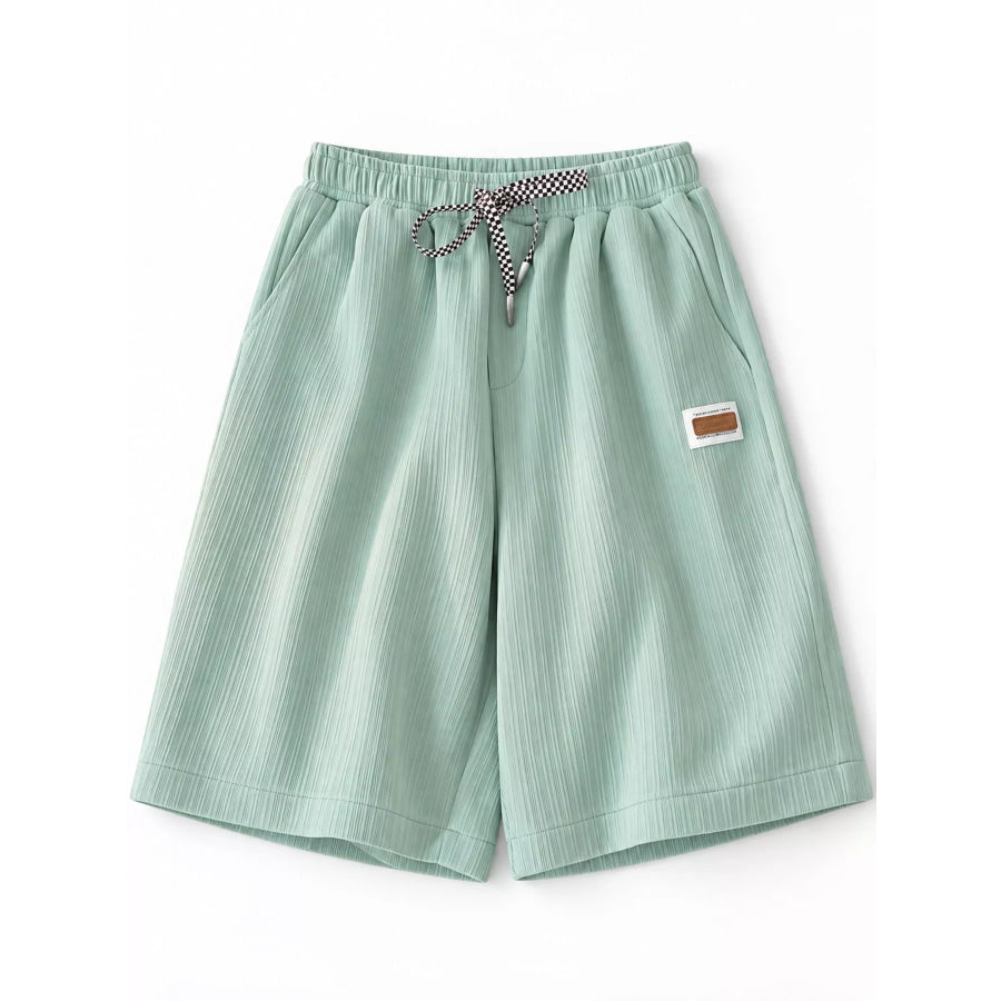 Plus Size Checkerboard Drawstring Casual Shorts Apparel and Accessories
