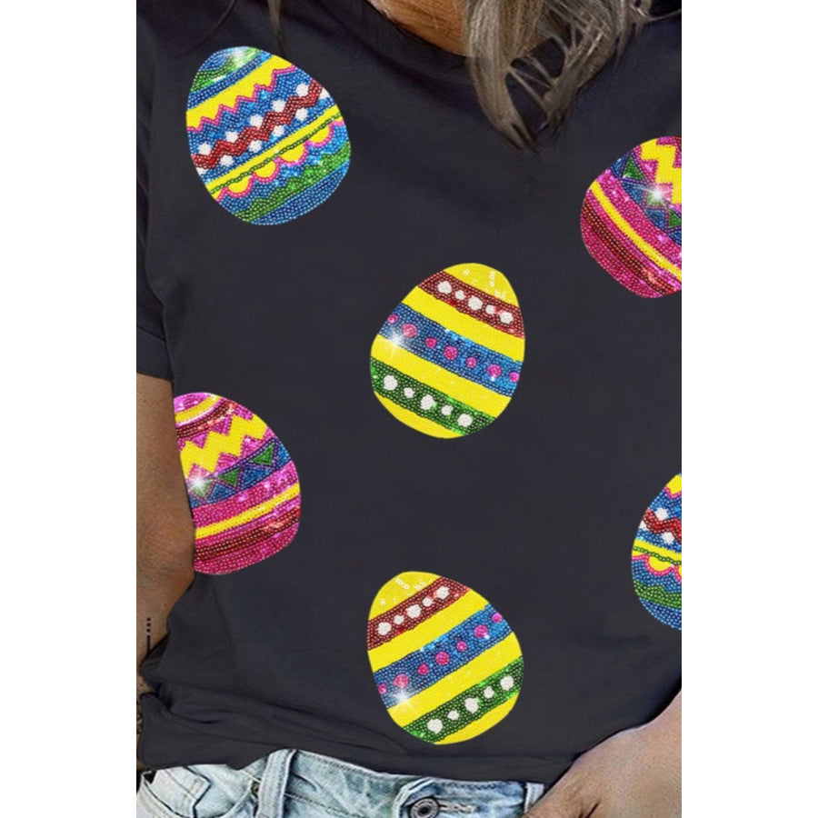 Plus Size Easter Round Neck Short Sleeve T-Shirt Apparel and Accessories