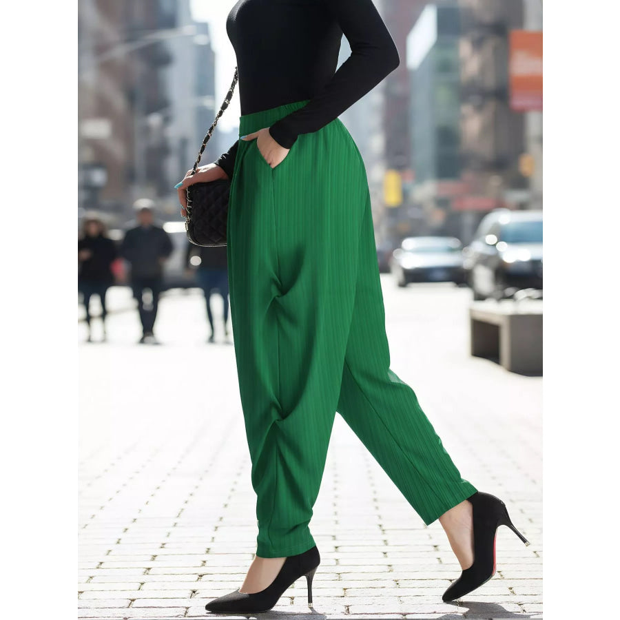 Plus Size Elastic Waist Causal Pants Apparel and Accessories