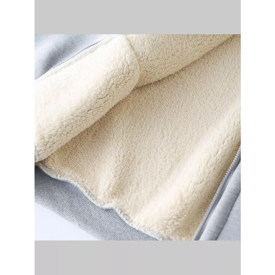 Plus Size Fleece-Lined Thermal Zip-Up Hoodie Apparel and Accessories